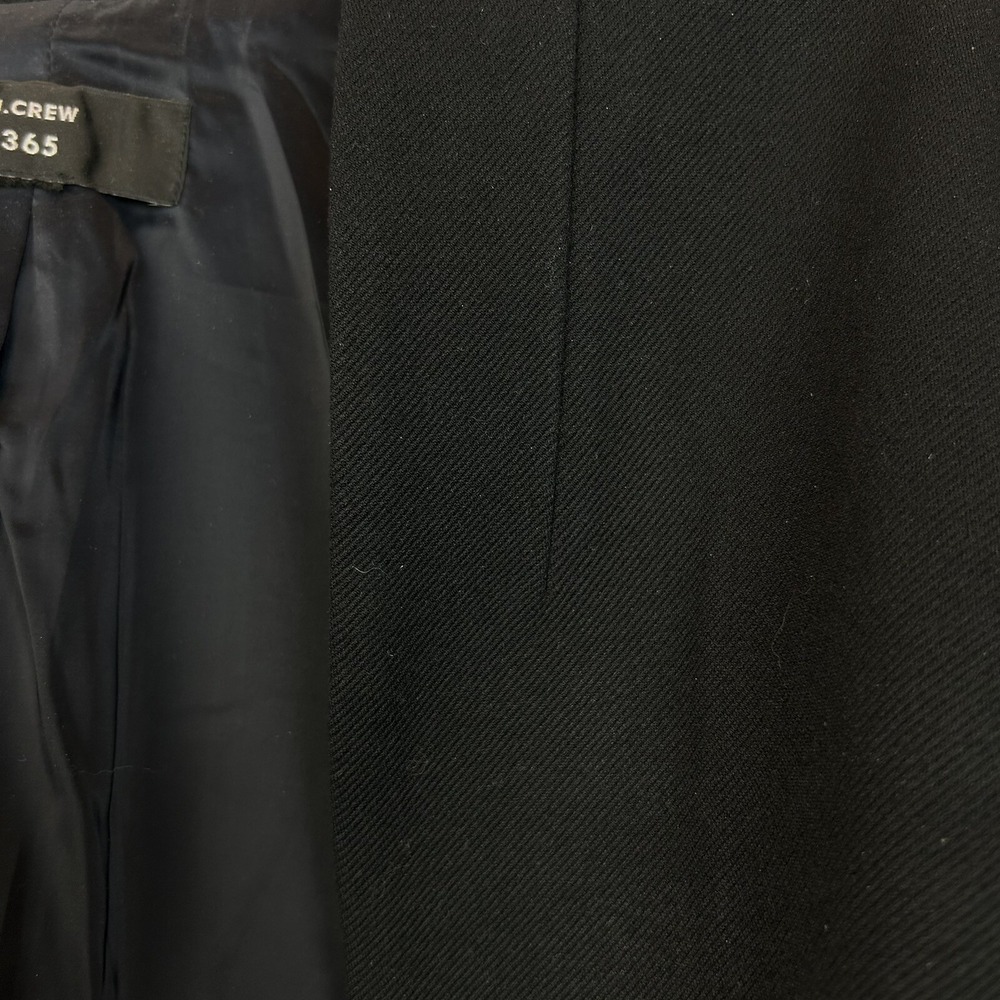 J Crew 365 Blazer Womens 14 ? Black Open Lined Pockets Office Funeral Read - Picture 7 of 13